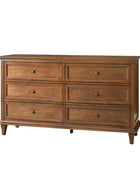 Mornay Transitional Solid Wood 6-Drawer Dresser for Bedroom Storage