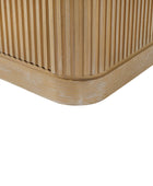 Modern Solid Wood Fluted Chest with 5 Drawers & Oak Texture