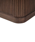 Modern Solid Wood Fluted Chest with 5 Drawers & Oak Texture