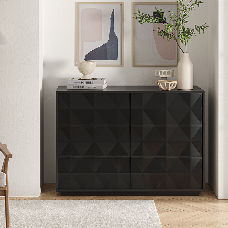 Mike 6-Drawer Modern Geometric Design Dresser