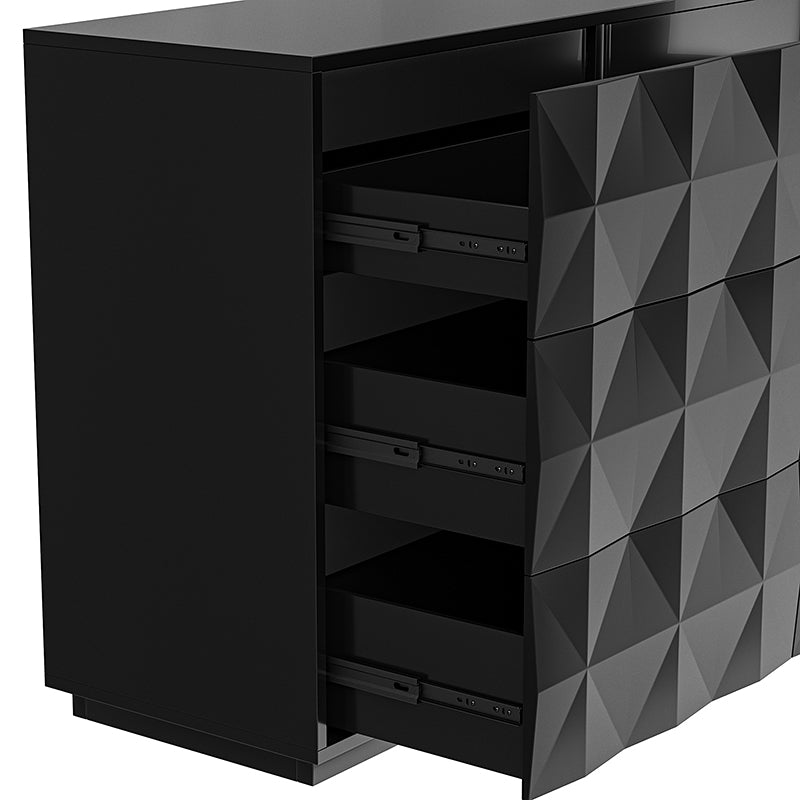 Mike 6-Drawer Modern Geometric Design Dresser