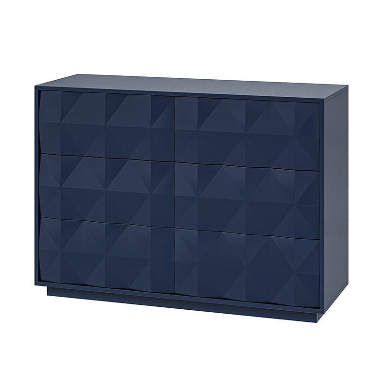 Mike 6-Drawer Modern Geometric Design Dresser