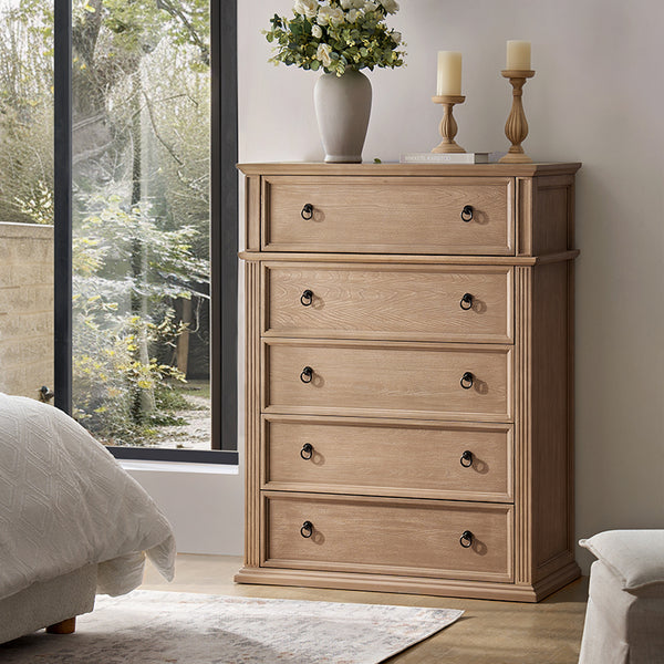 Rufina Traditional Functional 5 Drawer Dresser