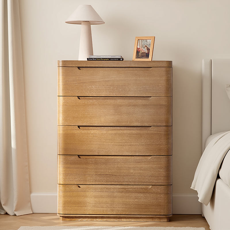Brandon Modern Natural Wood 5-Drawer Chest