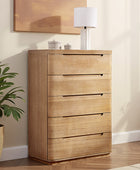 Brandon Modern Natural Wood 5-Drawer Chest