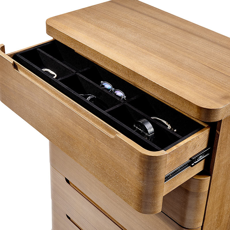 Brandon Modern Natural Wood 5-Drawer Chest