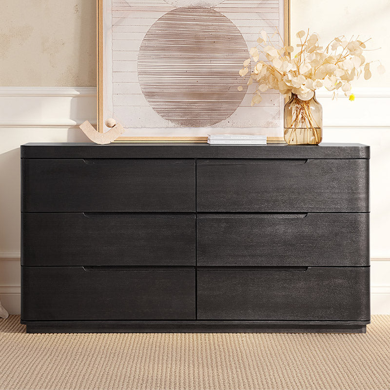 Brandon Modern Rubber Wood 6-Drawer Dresser