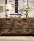 Virel Modern Marquetry 6-Drawer Dresser