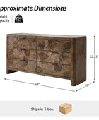 Virel Modern Marquetry 6-Drawer Dresser
