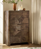 Virel Modern Marquetry 5-Drawer Chest