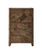 Virel Modern Marquetry 5-Drawer Chest