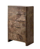 Virel Modern Marquetry 5-Drawer Chest