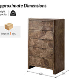 Virel Modern Marquetry 5-Drawer Chest