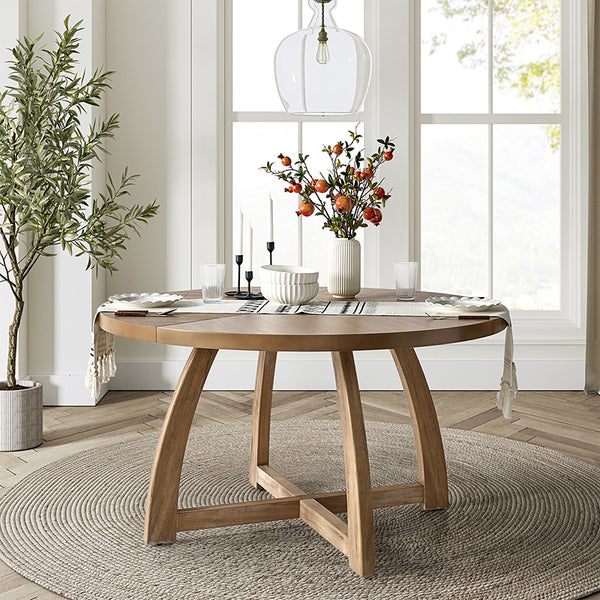 Sherry 54" Solid Wood Round Dining Table