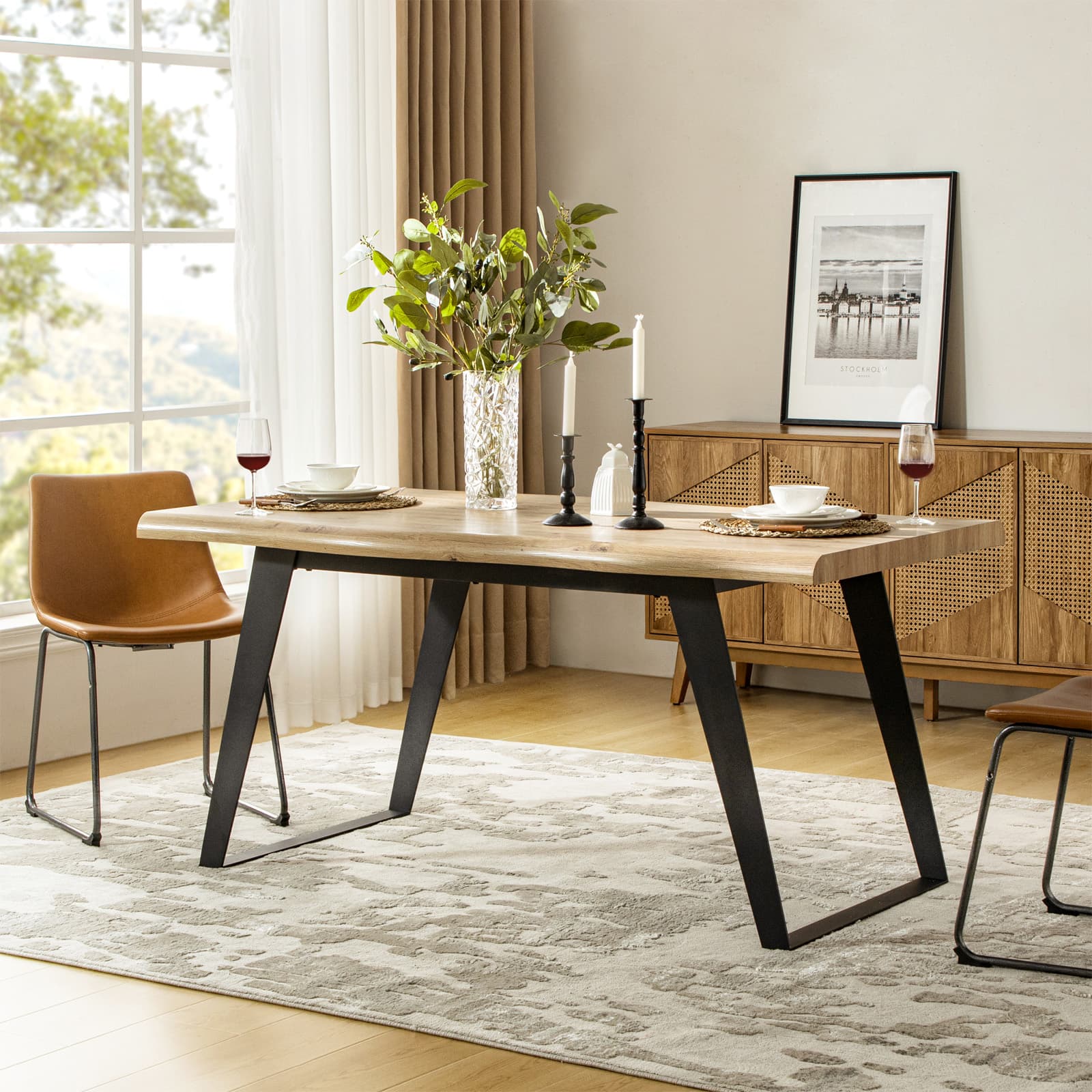 Mike 63'' Modern Minimal Dining Table