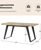 Mike 63'' Modern Minimal Dining Table