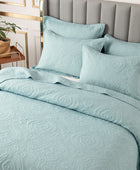 Aramis Reversible 3 Piece Damask Quilt Set