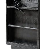 Reeded Modern End Table with Adjustable Shelf & USB Ports(Optional Types)