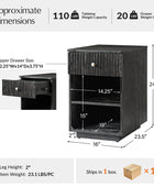Reeded Modern End Table with Adjustable Shelf & USB Ports(Optional Types)