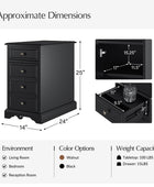 Roque Storage End Table with Hooded Wheels & Built-In Outlets(Optional Types)