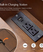 Roque Storage End Table with Hooded Wheels & Built-In Outlets(Optional Types)