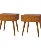 Vivian Mid-century Modern Nightstand with Charging Station(Optional Types)