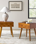 Vivian Mid-century Modern Nightstand with Charging Station(Optional Types)