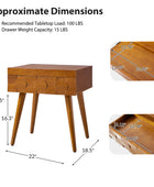 Vivian Mid-century Modern Nightstand with Charging Station(Optional Types)
