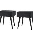 Vivian Mid-century Modern Nightstand with Charging Station(Optional Types)
