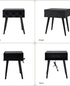 Vivian Mid-century Modern Nightstand with Charging Station(Optional Types)