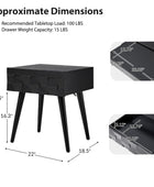 Vivian Mid-century Modern Nightstand with Charging Station(Optional Types)