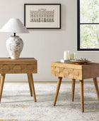 Vivian Mid-century Modern Nightstand with Charging Station(Optional Types)