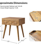 Vivian Mid-century Modern Nightstand with Charging Station(Optional Types)