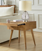 Vivian Mid-century Modern Nightstand with Charging Station(Optional Types)