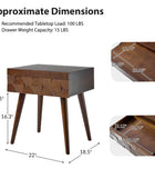 Vivian Mid-century Modern Nightstand with Charging Station(Optional Types)