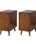 Vira End Table with Storage and Built-in Outlets(Optional Types)