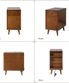 Vira End Table with Storage and Built-in Outlets(Optional Types)