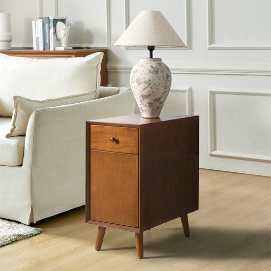 Vira End Table with Storage and Built-in Outlets