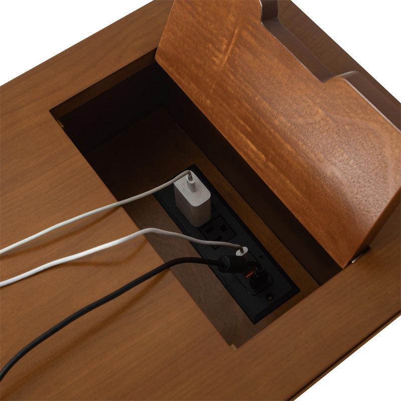 Vira End Table with Storage and Built-in Outlets