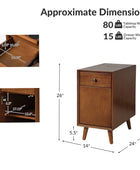 Vira End Table with Storage and Built-in Outlets