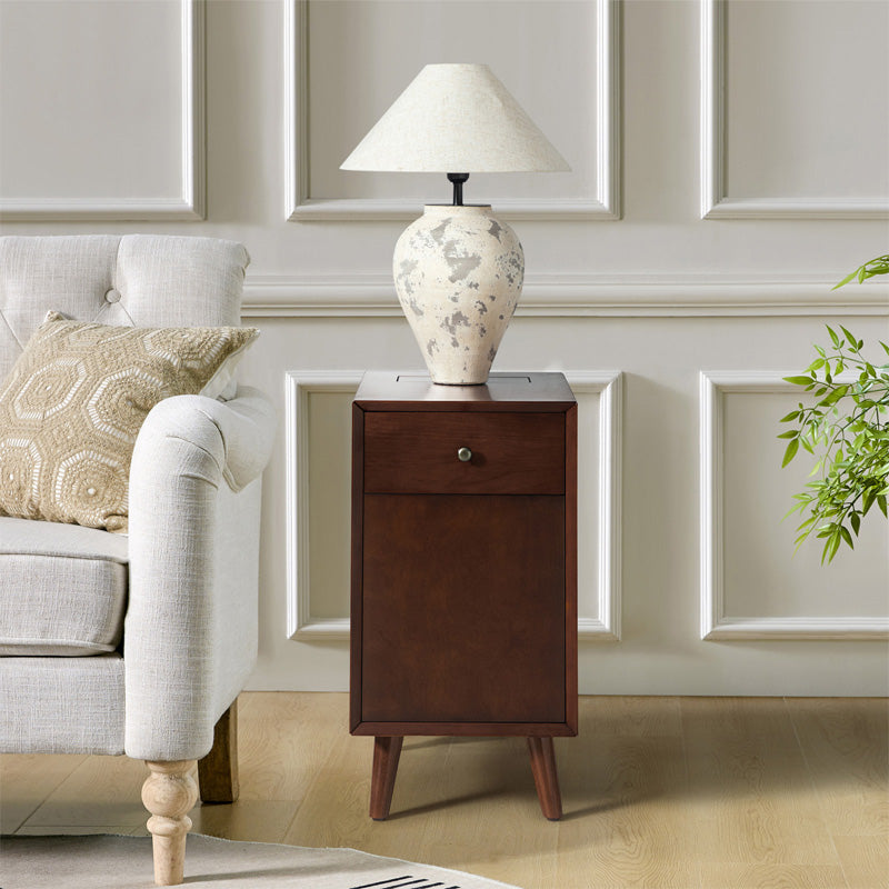 Vira End Table with Storage and Built-in Outlets