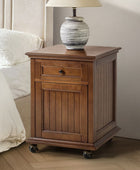 Tianna Farmhouse Lift-Top Storage End Table with Built-in Charge