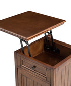 Tianna Farmhouse Lift-Top Storage End Table with Built-in Charge