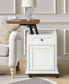 Tianna Farmhouse Lift-Top Storage End Table with Built-in Charge