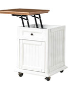 Tianna Farmhouse Lift-Top Storage End Table with Built-in Charge