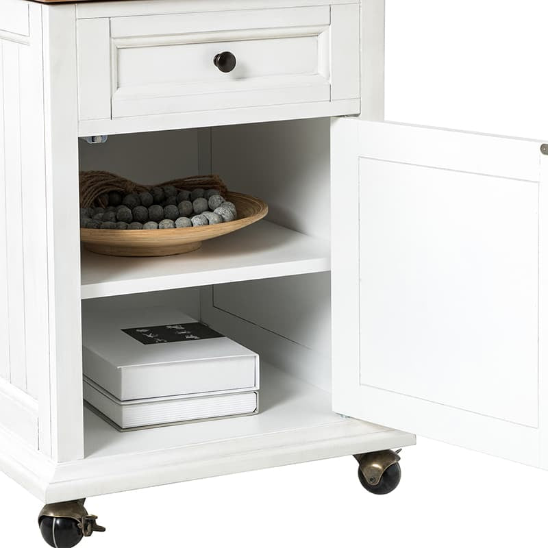 Tianna Farmhouse Lift-Top Storage End Table with Built-in Charge