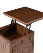 Tianna Farmhouse Lift-Top Storage End Table with Built-in Charge