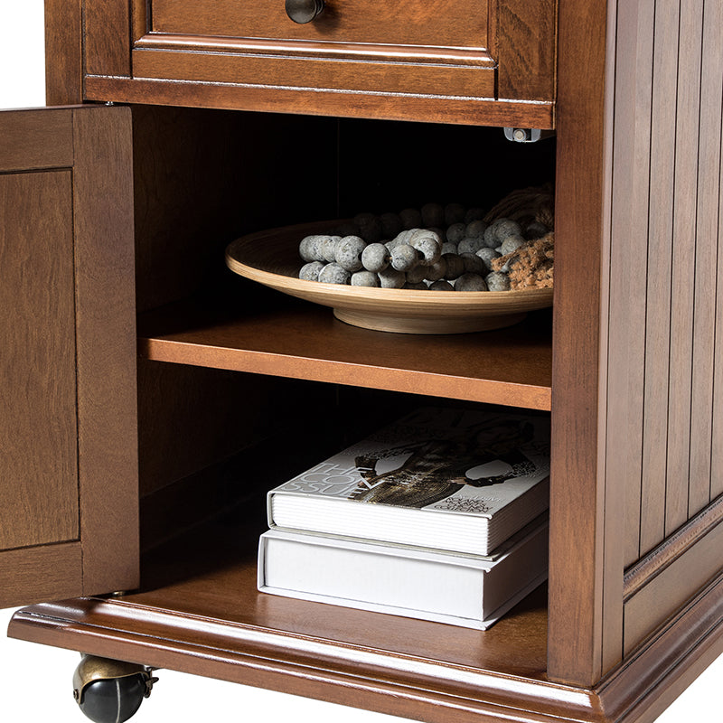 Tianna Farmhouse Lift-Top Storage End Table with Built-in Charge