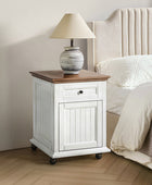 Tianna Farmhouse Lift-Top Storage End Table with Built-in Charge