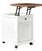 Tianna Farmhouse Lift-Top Storage End Table with Built-in Charge